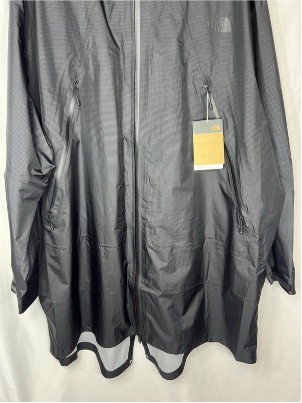 The North Face Men’s XXL Packable LT Rain Parka Jacket Black Hiking Travel - Picture 5 of 13